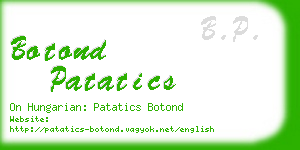 botond patatics business card